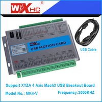 Carte de contrôle de mouvement CNC USB mach3 à 4 axes 2000KHZ avec circuits intégrés pour routeur CNC, travail du bois, gravure sur pierre