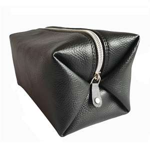 Sac de rangement pour maquillage et bijoux de voyage, capacité moyenne, portable, en cuir véritable, fermeture éclair, luxe, écologique, cadeau promotionnel - Product Image 4