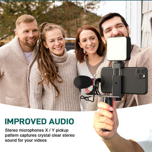 Apexel Enkele As Koud Shoe Mount Video Stabiliserende Handvat Grip Rig Met Licht Invullen & Microfoon Voor Camera En Smartphone - Product Image 6
