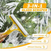 Brosse de nettoyage double face en plastique pour vitres, avec pulvérisateur et raclette, écologique, pour pare-brise de voiture et fenêtres