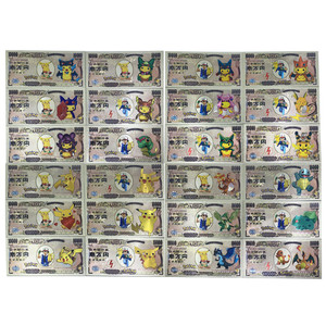 34 разных дизайна тыкмон банкноты mega charizard vmax серебряные банкноты золотые eevee чармандер банкноты