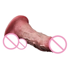 Wholesale Factory Cheap Female Masturbation Toys Shop Double Layer Silicone Y Soft Penis Realistic <b>Dildo</b> for Women - Product Image 3