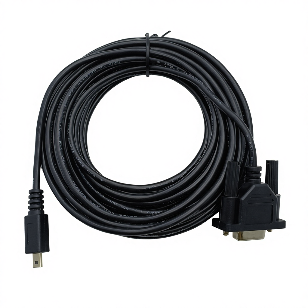 Black DB9 RS232 Serial Null Modem Cable – F/F