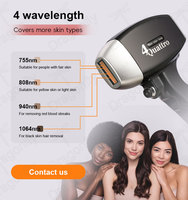 2025 2in1 ICE Titane UV Lampe AI Analyse Intelligente Épilateur Laser à Diode Commutable Triple Laser Épilation Machine