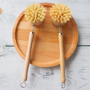 Cepillo de <span class=keywords><strong>madera</strong></span> de sisal de bambú ecológico, cepillo de limpieza de verduras de coco - Product Image 5