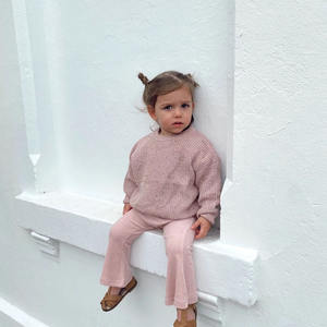 เสื้อสเวตเตอร์ถักแบบหลวมสำหรับเด็กทารกชายหญิงคอกลมเสื้อแบบสวมหัวสำหรับเด็กวัยหัดเดินเด็กผู้ชาย - Product Image 6