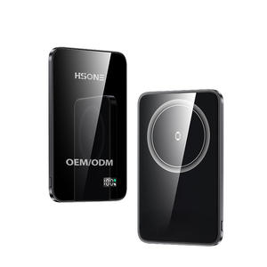 LF21 Aerospace Aluminum <b>Mirror</b> Glass Wireless Charger with 15W Fast Charging LED Display and 3-in-1 Hub - Product Image 3