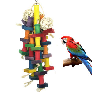 Commercio all'ingrosso pappagallo uccello giocattoli in piedi corda di cotone giocattolo colorato trespoli da masticare per gabbia per uccelli corda di cotone accessori per uccelli - Product Image 4