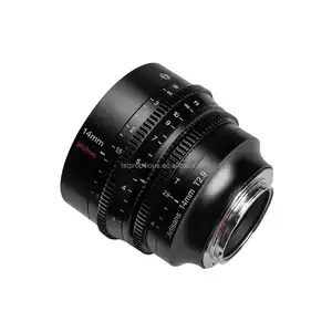 7 artigiani Full Frame 14mm T2.9 obiettivo principale Cine per la realizzazione di riprese da Studio fotografico con Sony E Nikon Z Canon RF Sigma L Mou