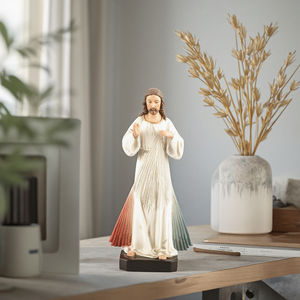Estatua religiosa católica moderna de <span class=keywords><strong>Jesucristo</strong></span> 7,87 ''H resina de la Divina Misericordia modelo de stock decorativo Cristiano - Product Image 1