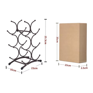 Étagère de rangement pour 6 bouteilles de vin de style américain Étagère de présentation détachable rouge pour armoire à vin Porte-vin décoratif pour la <span class=keywords><strong>cuisine</strong></span> - Product Image 6