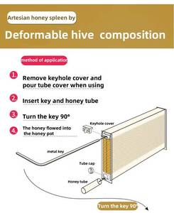 Ruche à abeilles automatique en cèdre chinois ciré avec 7 cadres auto-écoulants et équipement d'apiculture - Product Image 4