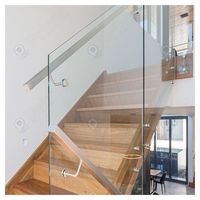 PRIMA Colonne de support ronde compacte pour balustrade en verre, détails raffinés pour l'aménagement intérieur de duplex de luxe léger