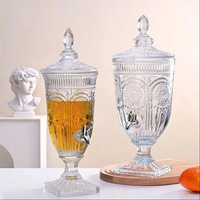 Carafe à jus en verre, carafe à eau froide, carafe à jus en libre-service pour bar KTV, carafe à bière, design de style européen, design créatif, logo personnalisable