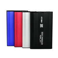 2.5 pollici in alluminio SATA HD HDD custodia custodia per disco rigido esterno USB 2.0 compatibile per PC portatile SSD Desktop