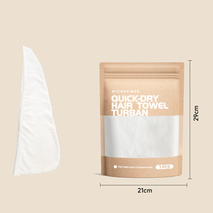 Toalla de microfibra de lujo para secar el cabello, súper absorbente y de secado rápido, para mujer, con diseño sólido, para cabezas grandes - Product Image 6