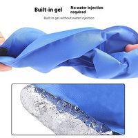 Genouillères en gel réutilisables pour le sport, à double usage, pour le froid et le chaud, avec sangles élastiques, gel flexible pour les coudes et les genoux, poche à glace