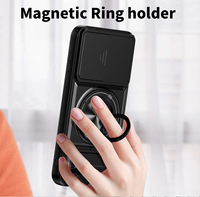 Coque de téléphone antichoc avec anneau magnétique puissant et support coulissant pour caméra, compatible OnePlus Turbo 6 5G Global