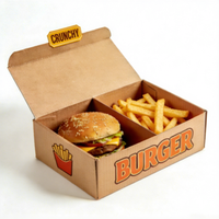 Pochettes à Burritos Mexicains Jetables Biodégradables Écologiques pour Fast-Food, Impression Personnalisée du Logo, Carton Ondulé pour Burgers et Frites