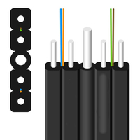 Cable de fibra óptica de 1, 2, 4, 6 y 8 núcleos para interior y exterior, Cable de caída de fibra óptica con alambre de acero o FRP, precio de Cable de fibra óptica