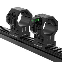 WESTHUNTER WH201M Supports de lunette réglables en hauteur et en angle de 20 mm, compatibles avec les anneaux optiques de 25,4 mm et 30 mm, pour viseurs télescopiques, avec niveau à bulle