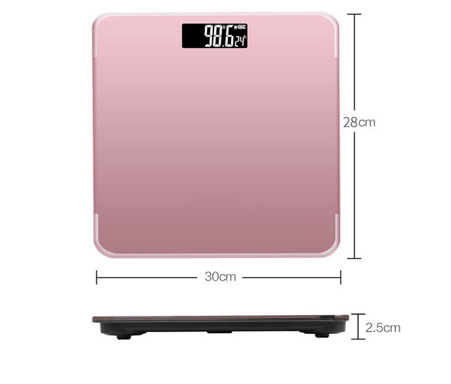 LCD High Accurate Glass Body Fat Analysis Electronic Smart Wireless 180kg Capacity Bathroom Digital Scale with BMI Measurement