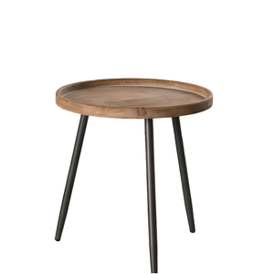 Mesa Auxiliar de Madera Maciza Resistente para Sala de Estar, Mesa de Esquina de Madera Natural para Sofá, Mesa Auxiliar para Cama - Product Image 2