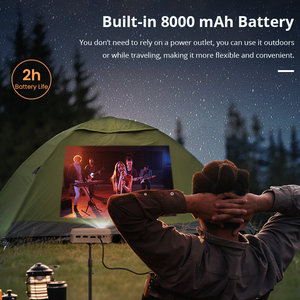 Hotack โปรเจ็คเตอร์ขนาดเล็กแบบพกพา D061 HD, โปรเจ็คเตอร์พกพาแบบพกพาสำหรับพกพาโปรเจคเตอร์ DLP - Product Image 2