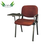 Chaise d'étudiant pliable moderne en PU à prix abordable avec tablette d'écriture, chaise de bureau pliante en maille pour la formation et les conférences