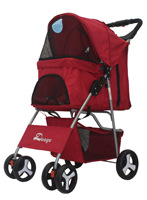 Vente flash : poussette pour chien 2 en 1, grande taille, pliable, en tissu, pour deux animaux