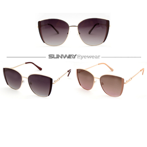 New Arrival Designer Luxury Cat Eye Frames Sunglasses Women Custom Logo Uv400 Ladies <b>Sun</b> Glasses <b>Shades</b> with High Quality - Product Image 2