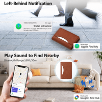 Cartera Inteligente con Sistema Dual de Rastreo Apple Find My y Google Find Hub, Localizador GPS PU, Cartera Magsafe para iPhone y Android