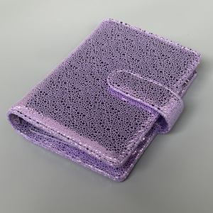 A6 Shiny PU Leather 6 Ring <strong>Binder</strong> Wallet with Card Holder and Flyleaf Sheet Zipper Pocket for <strong>Budget</strong> Saving Planner <strong>Binders</strong> - Product Image 2