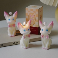 Juego de Velas Aromáticas de Cera de Soya Hechas a Mano, con Forma de Gato de Dibujos Animados, Velas de Lujo con Aroma para Navidad