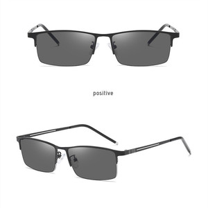 GWTNN OEM montures des lunet Monture ultra-légère Monture de lunettes demi-monture grise photochromique Montures de lunettes en métal - Product Image 5