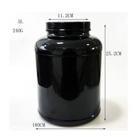Pot d'emballage vide de poudre de protéine de fitness pour animaux de compagnie de 3L 5L 6L 6,8 L Bouteille en plastique de protéine de lactosérum à large ouverture pour animaux de compagnie