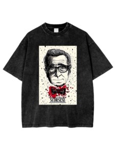 Director <span class=keywords><strong>Martin</strong></span> Scorsese Camisetas Verano 100% Algodón Hombro caído Cuello redondo Peso pesado Lavado ácido - Product Image 4