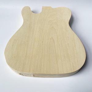 Cuerpo de guitarra sólido de tilo personalizado DIY sin acabar TL con tapa de Burl - Product Image 6