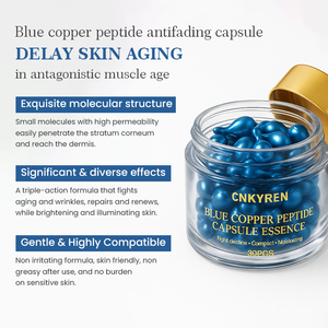 Blauw Koper Peptide Capsule Serum Squalaan Collageen Booster Anti Veroudering Gezichtshuid Barrière Reparatie Behandeling - Product Image 4