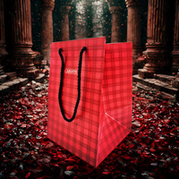 Sacs de courses en papier recyclables personnalisés avec poignées en ruban, imprimés offset sur papier d'art, pour la promotion en supermarché et l'emballage cadeau