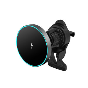 Support de téléphone magnétique en alliage d'aluminium pour voiture, <span class=keywords><strong>chargeur</strong></span> sans fil à charge rapide, fixation sur grille d'aération avec crochet bec d'aigle - Product Image 1