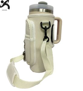 Sac bandoulière isotherme pour bouteille d'eau de 40 oz avec sangle et poches pour la marche, la randonnée, le camping, la salle de sport - Product Image 2