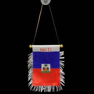 Tùy chỉnh cửa sổ xe cờ đôi hai mặt nhiệm vụ nặng nề đặc biệt trống thuốc nhuộm thăng hoa cửa sổ mini xe cờ với cực nhựa - Product Image 1