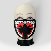 Masque led à contrôle du son, médaillon pour Halloween, à personnaliser, en stock, nouveau