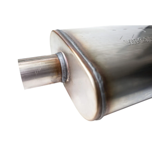 Sistema de Escape MagnaFlow de Acero Inoxidable Pulido a Espejo, Venta al Por Mayor de Fábrica, Silenciador 11386, Entrada/Salida de 2.5 Pulgadas, 4x9x14 Pulgadas - Product Image 4