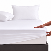 Housse de matelas imperméable en tricot warp, drap-housse pour fournisseur hôtelier, taille personnalisée