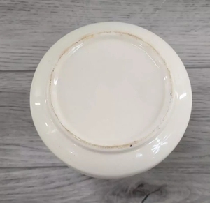 Pot à sucre en céramique <span class=keywords><strong>beige</strong></span> vintage, boîte de rangement en porcelaine avec couvercle en bois - Product Image 5