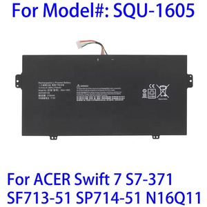 แบตเตอรี่แล็ปท็อป SQU-1605 สำหรับ <span class=keywords><strong>ACER</strong></span> <span class=keywords><strong>Swift</strong></span> <span class=keywords><strong>7</strong></span> S7-371 SF713-51 SP714-51 N16Q11 15.4V 41.58WH อะไหล่เปลี่ยนสำหรับโน้ตบุ๊ก - Product Image 2