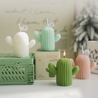 Bougie parfumée Cactus, cadeau d'ambiance, petit cadeau, bougie parfumée artisanale, cire de modelage simulée