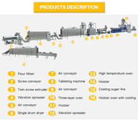 Vente directe d'usine 100kg Kelloge Petit déjeuner Machine d'extrudeuse de céréales Ligne de production de flocon de maïs avec usine fournie